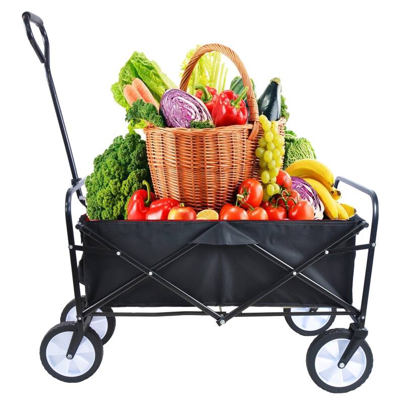 Multifunctional Folding Cart with 360° Rotating Wheels