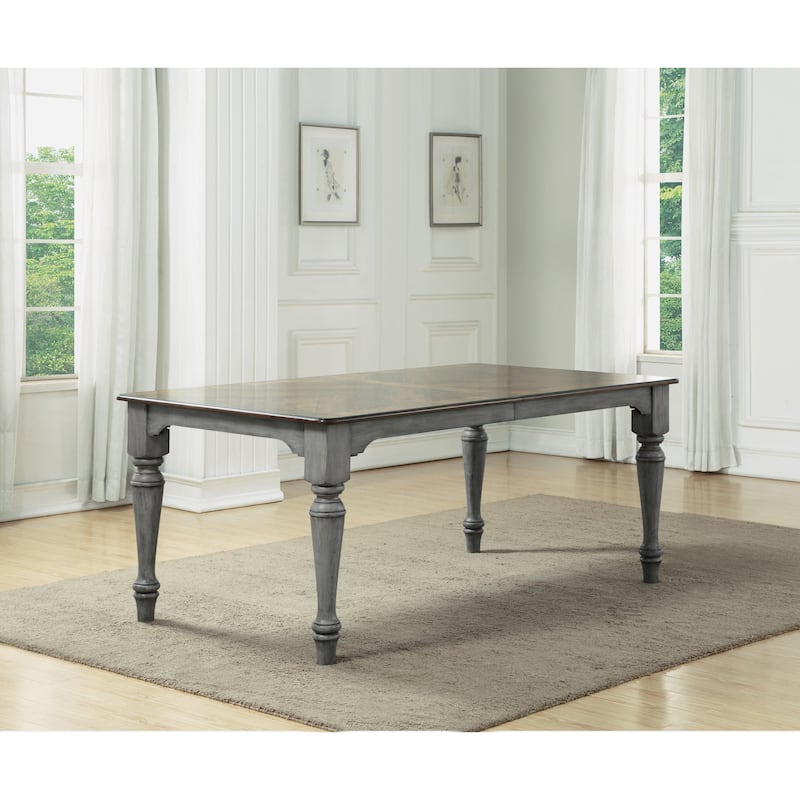 Plymouth Gray Wood Rectangular Dining Table with Removable Leaf Inserts by Flexsteel - 72" x 30" x 42"