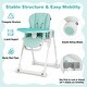 preview thumbnail 3 of 7, Baby High Chair Foldable Feeding Chair w/ 4 Lockable Wheels