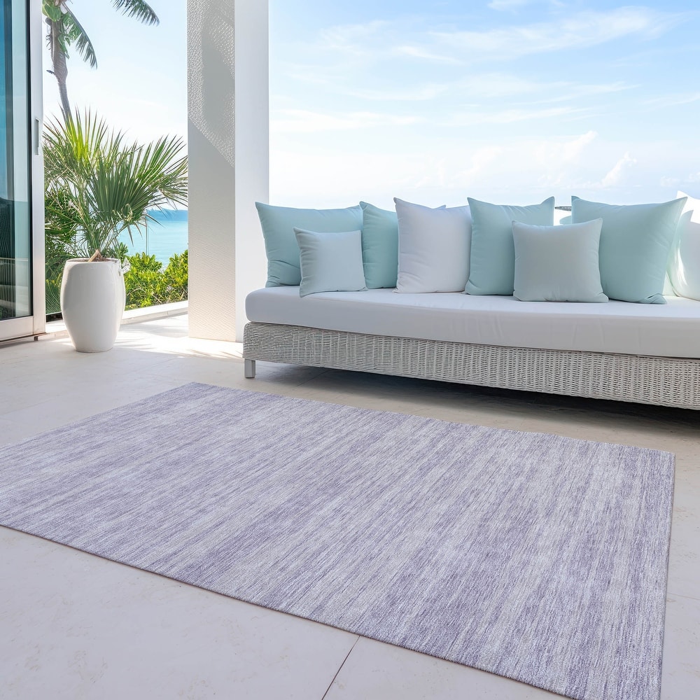 Machine Washable Indoor/ Outdoor Casual Ombre Chantille Rug
