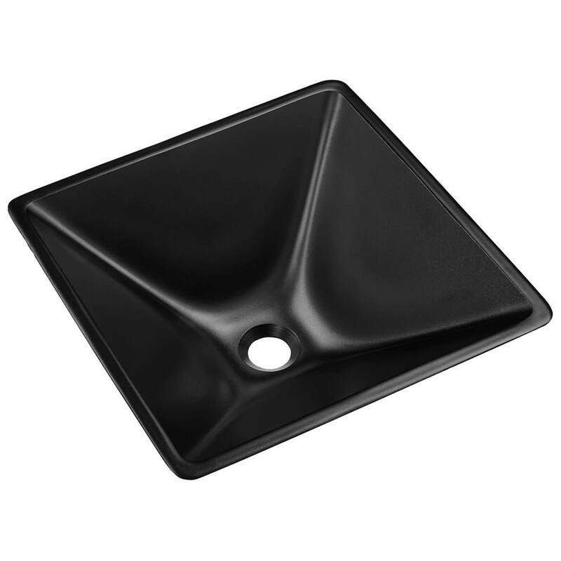 Swiss Madison SM-VS310 Claire 16-9/16" Square Glass Vessel Bathroom