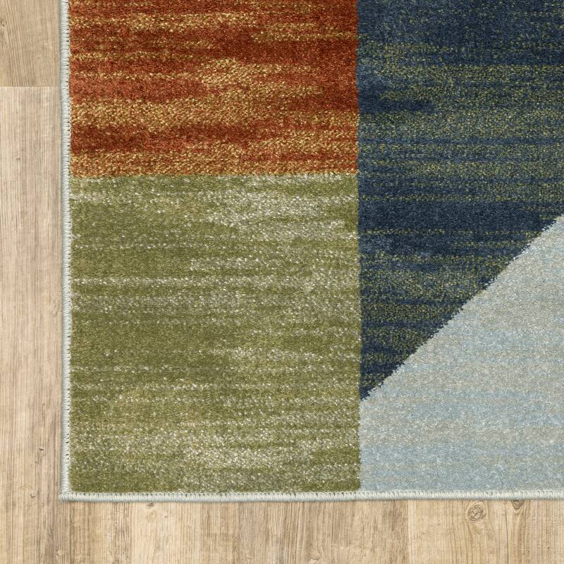 Style Haven Bassel Contemporary Geometric Grey/ Multi Indoor Area Rug