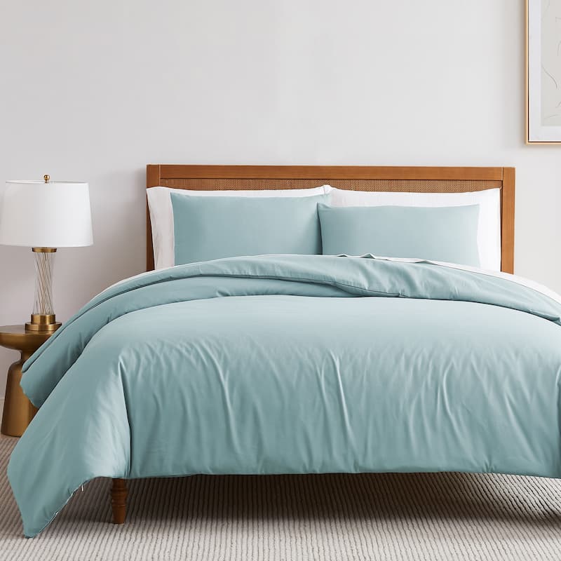Vilano Series Ultra Soft 3-piece Duvet Cover Set - Sky blue - King - Cal King