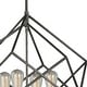 preview thumbnail 11 of 14, VAXCEL Rad 4-Light Mid-Century Modern Geometric Cage Pendant, LED Compatible, Adjustable Height Hanging Ceiling Fixture