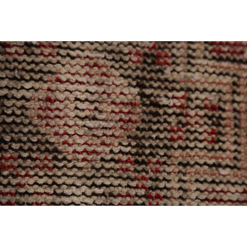 Geometric Bakhtiari Persian Rug Hand-Knotted Wool Carpet - 3'7" x 6'1"
