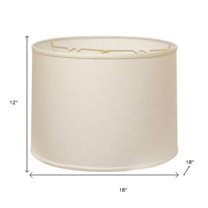 HomeRoots White Linen Drum Lamp Shade - 18