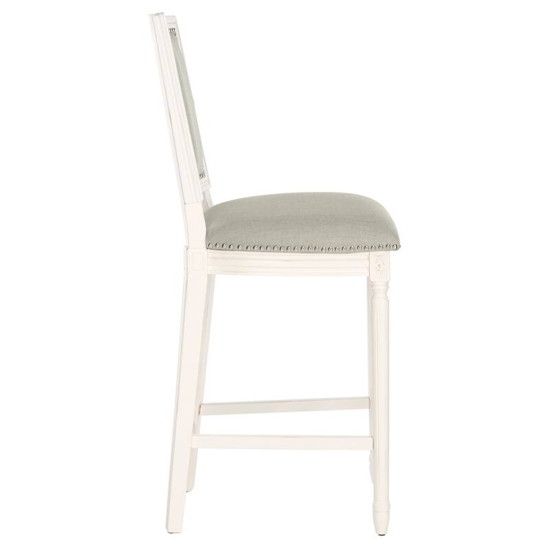 SAFAVIEH Rusmira-30 Inch Rectangular Bar Stool (Set of 2) - 23.5" x 19.3" x 47.3" - 19Wx24Dx47H
