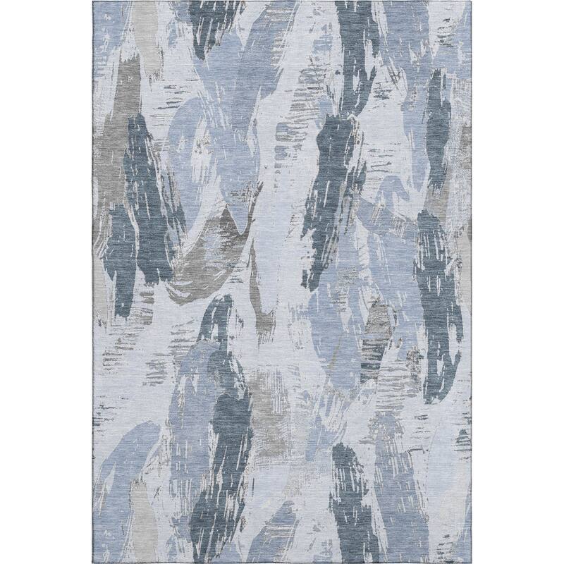 Premium Washable Super Soft Contemporary Strokes Mayfield Rug