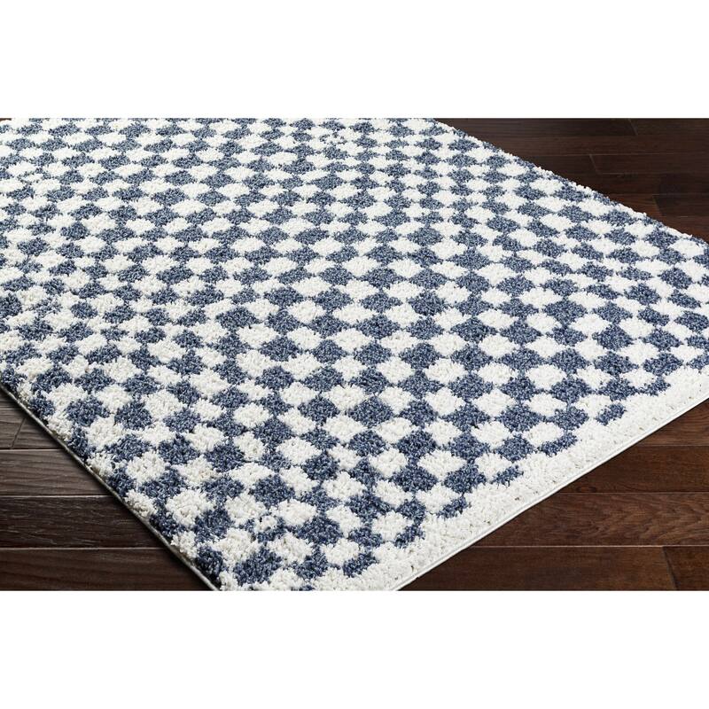 Hauteloom Kieu Hallway, Kitchen Runner Rug - Plush Pile - Driftwood, Black White, Silverton - 2'7" x 7'3"