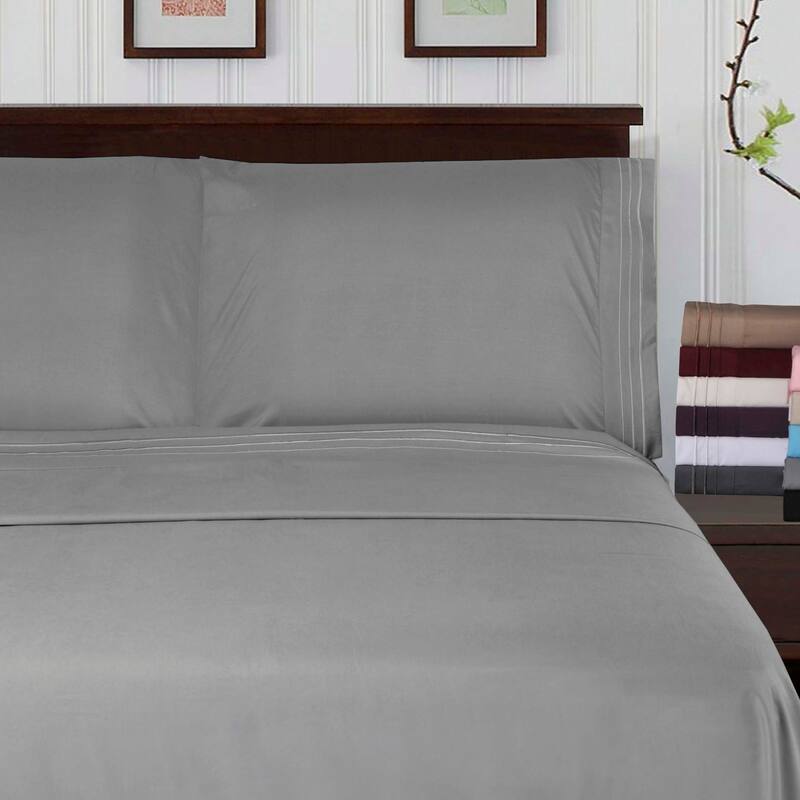 Superior Wrinkle-resistant Embroidered Microfiber Deep Sheet Set