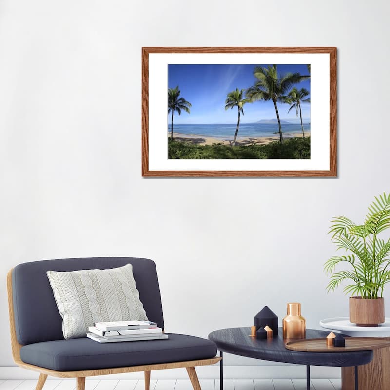 iCanvas "Palm Tree Lined Beach, Maui, Hawaii, USA" by Panoramic Images
