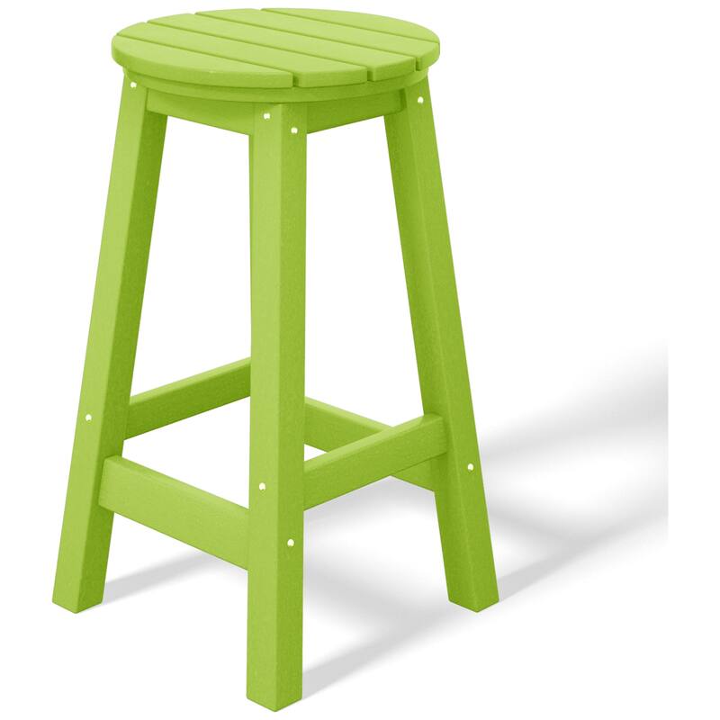 Laguna Hdpe All Weather Outdoor Patio 29" Round Bar Stool (Set Of 3)