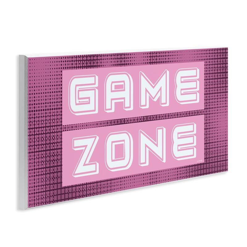 Stupell Retro Purple Game Zone Wall Plaque Art Design By Yass Naffas Designs