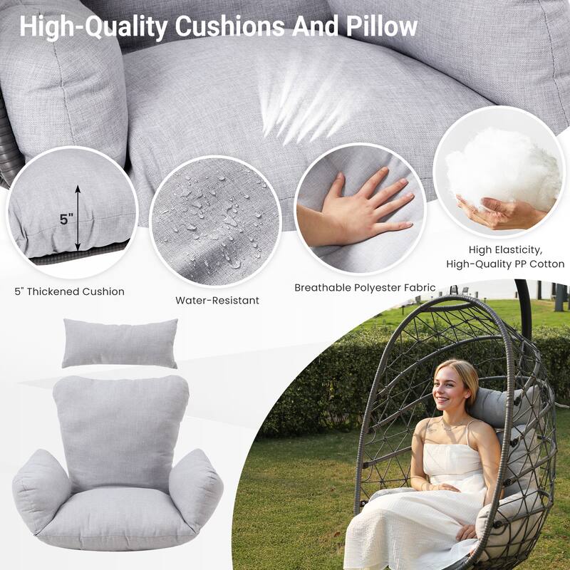 Outdoor / Indoor Egg Hanging Chair with Stand
