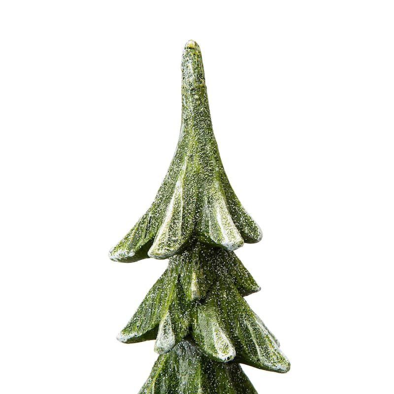 Glitzhome 14.75"H Resin Christmas Table Tree Holiday Decor