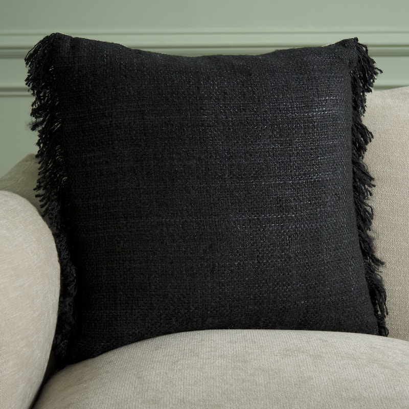 SAFAVIEH Home Lumiza 20-inch Rust Cotton Pillow - Black