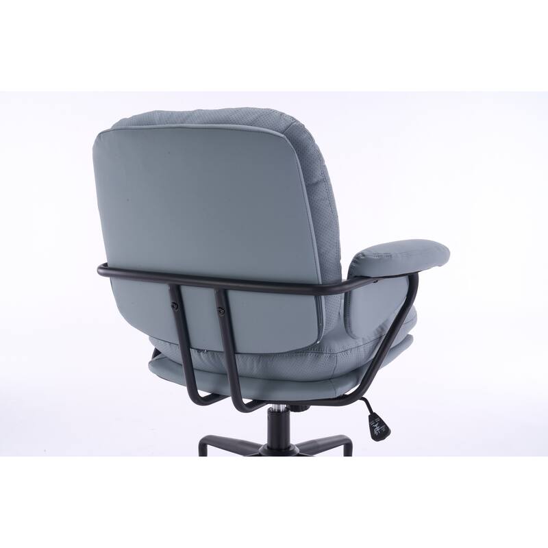 Modern Ergonomic Leather Office Chair with 360° Swivel, Adjustable Height, Reclining Backrest and Breathable Seat