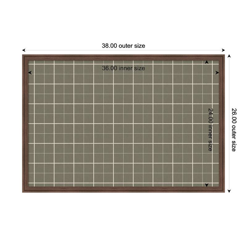 Kate and Laurel Framed Fabric Pinboard Sage Green Plaid Wall Organization