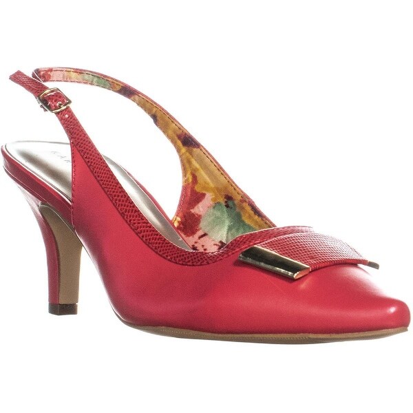 pointed toe sling back heels