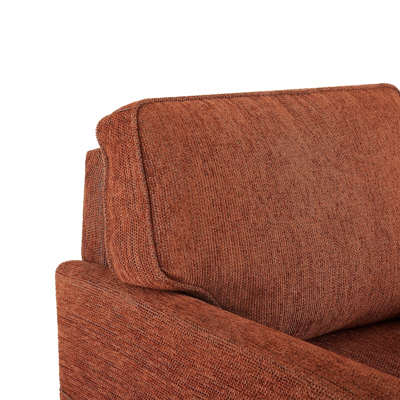 Chenille 360° Swivel Barrel Chair with Side Pockets, Ergonomic Support, and Removable Cushions