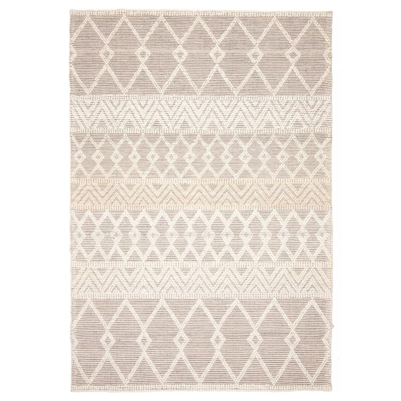 ECARPETGALLERY Braid weave Sienna Grey Wool Rug - 6'1 x 8'10 - Grey - 6'1 x 8'10