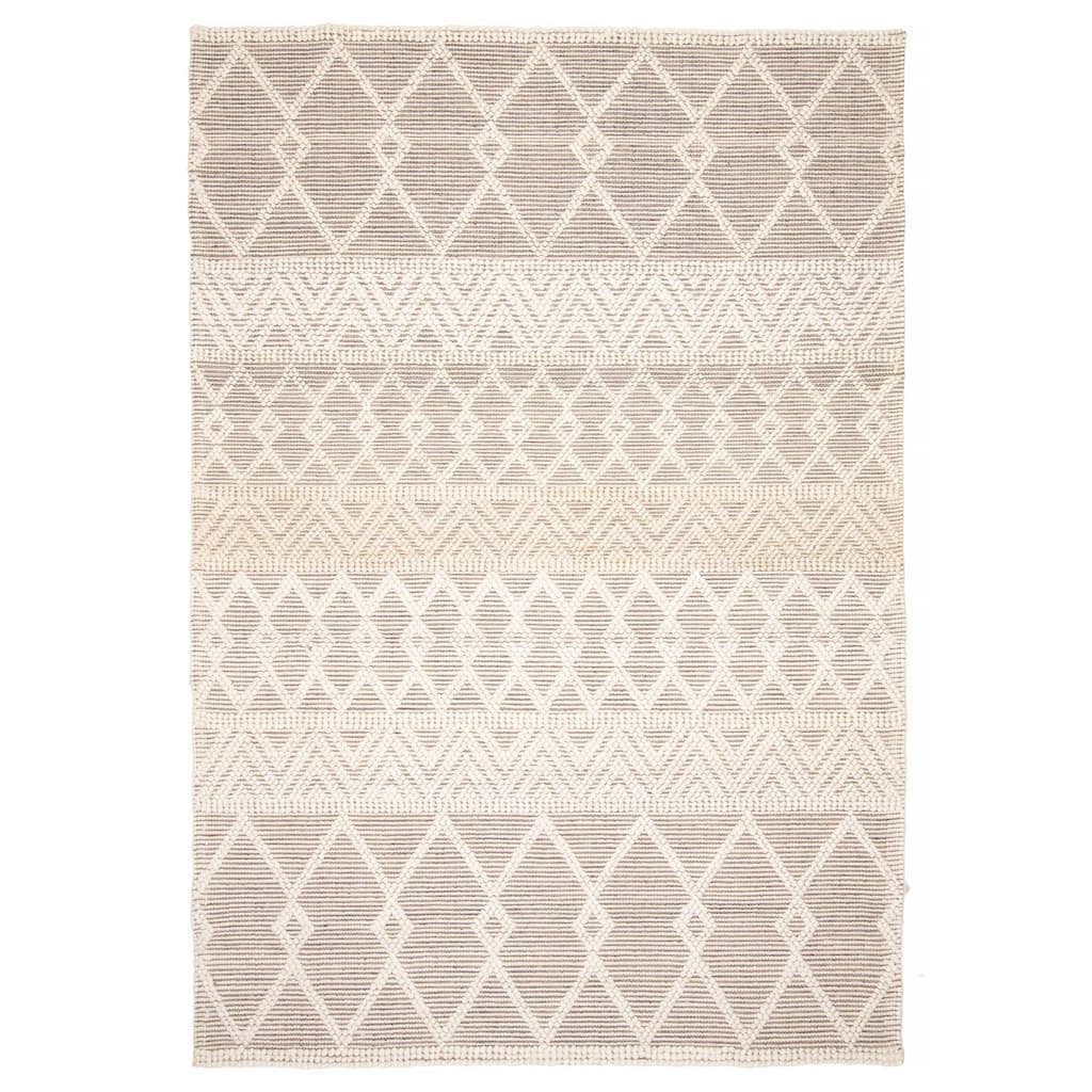 ECARPETGALLERY Braid weave Sienna Grey Wool Rug - 6'1 x 8'10