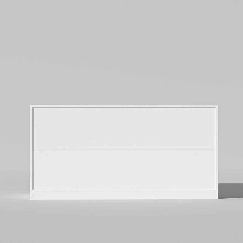 63" Modern 9-Drawer Dresser for Bedroom, Wide White Chest of Drawers, Large Storage Cabinet for Clothes Organization