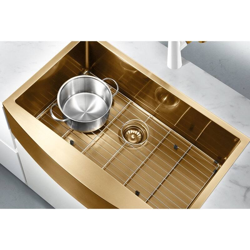 HIGOLD 33'' L Rectangle Single Bowl Stainless Steel Kitchen Sink
