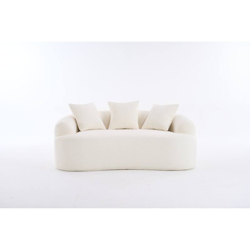 Minimalist Style Straight Line Corduroy Sofa