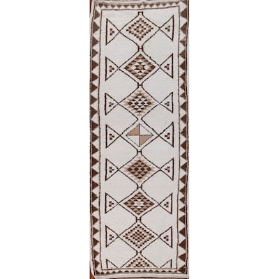 Plush Turkish Anatolian Runner Rug Hand-knotted Oriental Wool Carpet - 3'1"x 10'1"