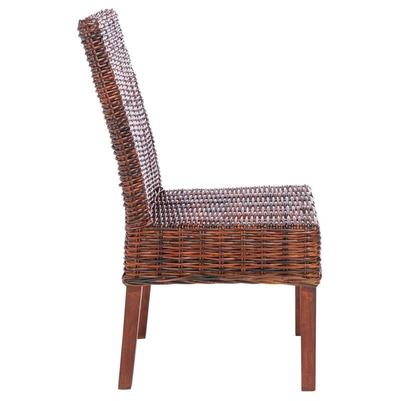 SAFAVIEH Marcy Brown Side Chair (Set of 2) - 18.1" W x 19.7" L x 39" H - 19"W x 22"D x 39"H