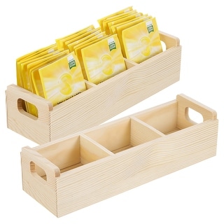 Tea Bag Organizer Pine Wood Box with Handle for Tea Bags - Bed Bath & Beyond