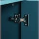 Carved Floral Door Large Storage Cabinet with Metal Handle for Living Room, Kitchen, Entryway