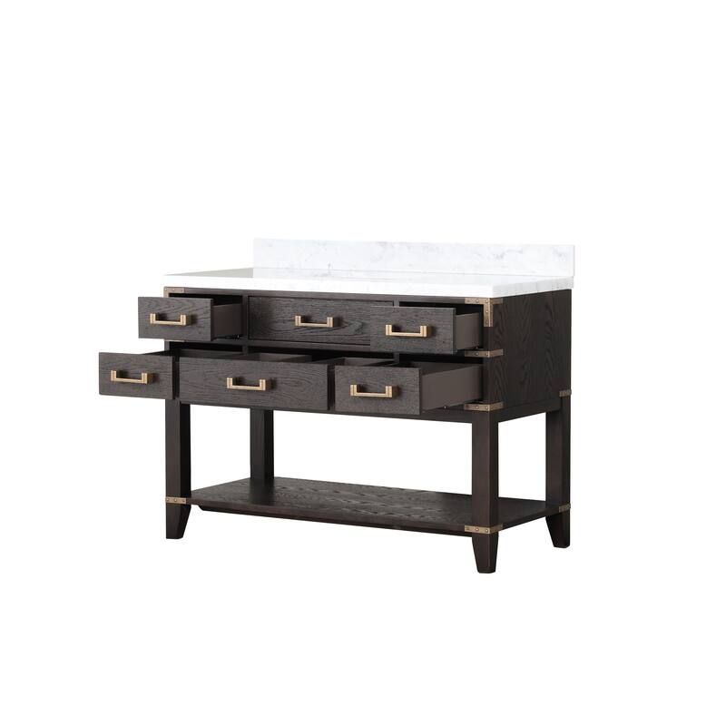 Lexora Norwalk Bath Vanity and Carrara Marble Top