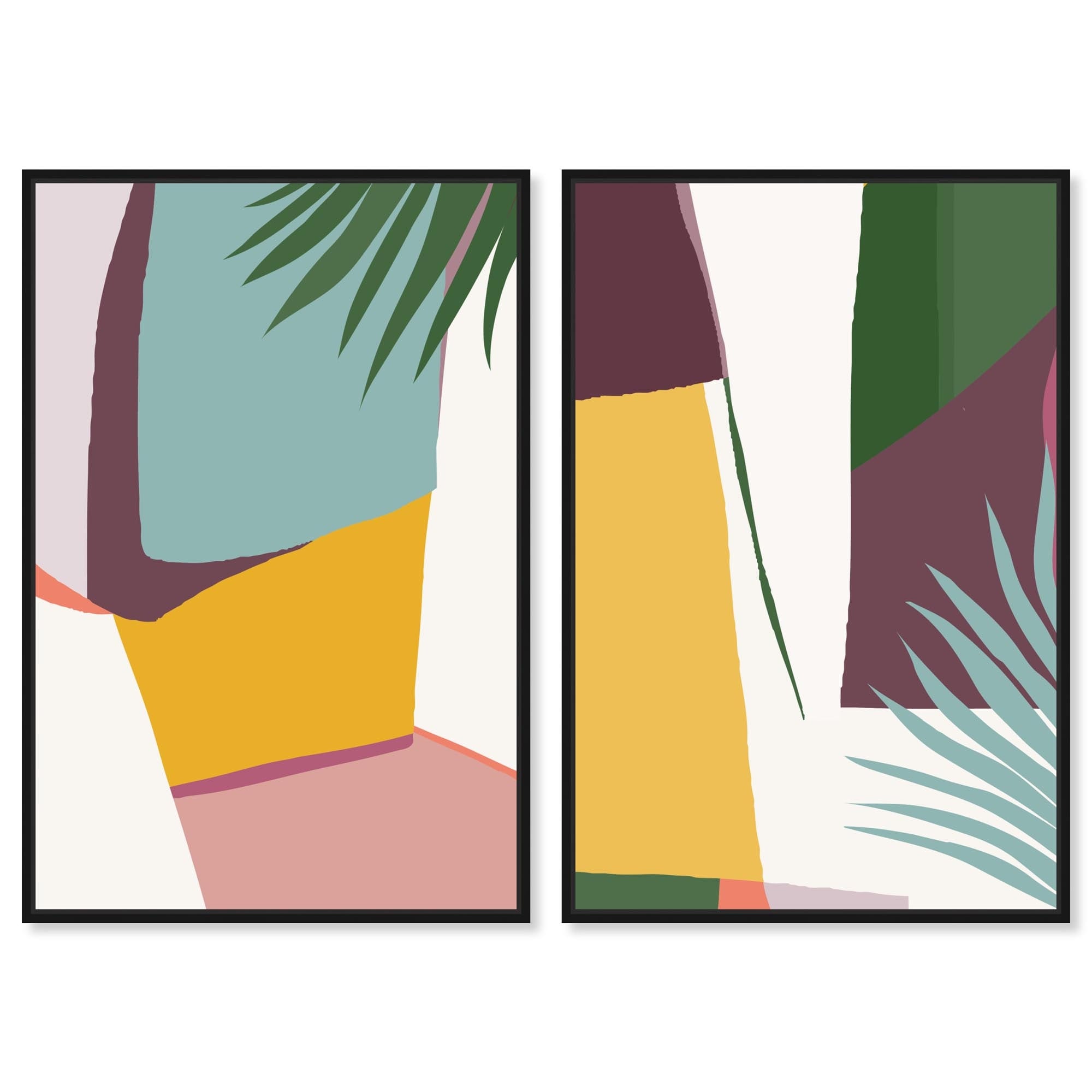 Urban Jungle Abstracts Abstract Set Canvas Print by Art Remedy