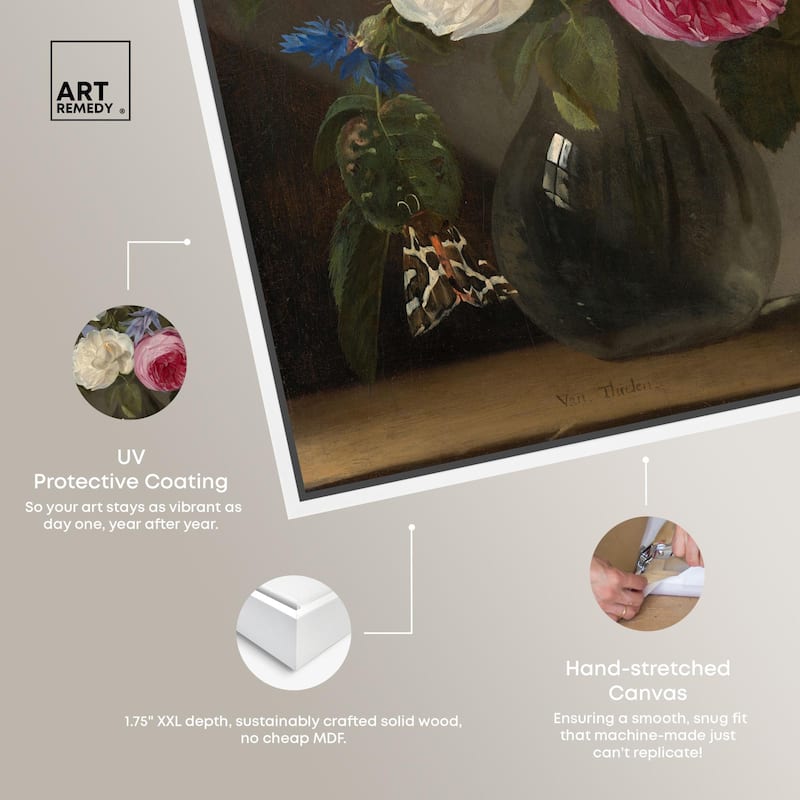Roses and a Tulip Canvas by Art Remedy
