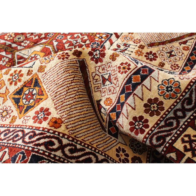 ECARPETGALLERY Hand-knotted Hereke Light Khaki Silk Rug - 2'4 x 2'11