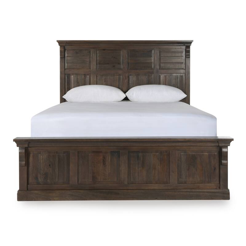 Classic Home Adelaide Mango Wood Bed in Cocoa Brown