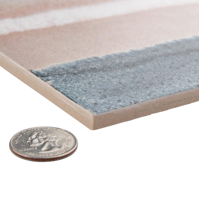 Merola Tile Matter Canvas Taupe Blue 6" x 6" Porcelain Floor and Wall Tile - Case (25 Tiles)