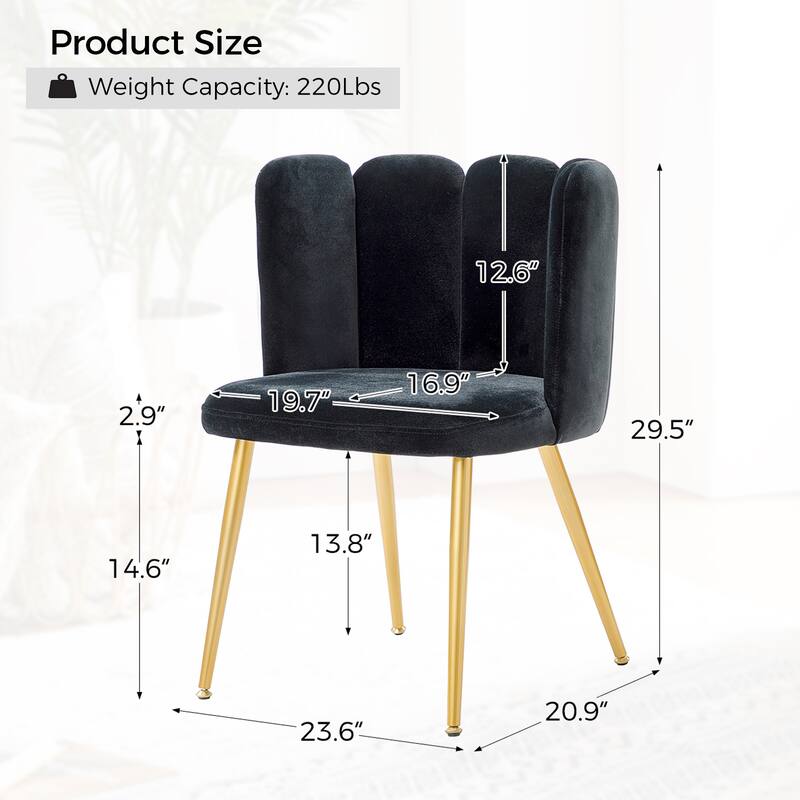 Anjela Side Chair with Tufted Back Set of 2