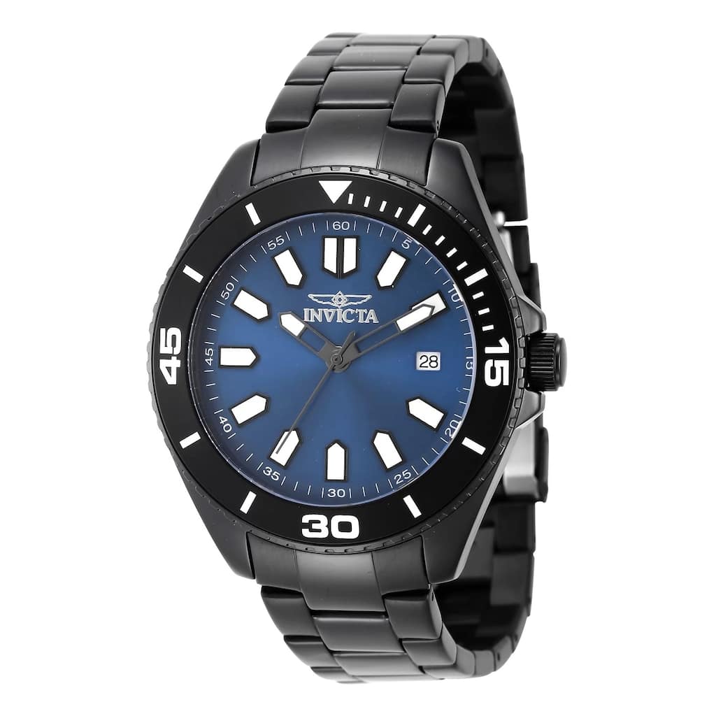Invicta Men's 46320 Pro Diver Quartz 3 Hand Blue Dial Watch