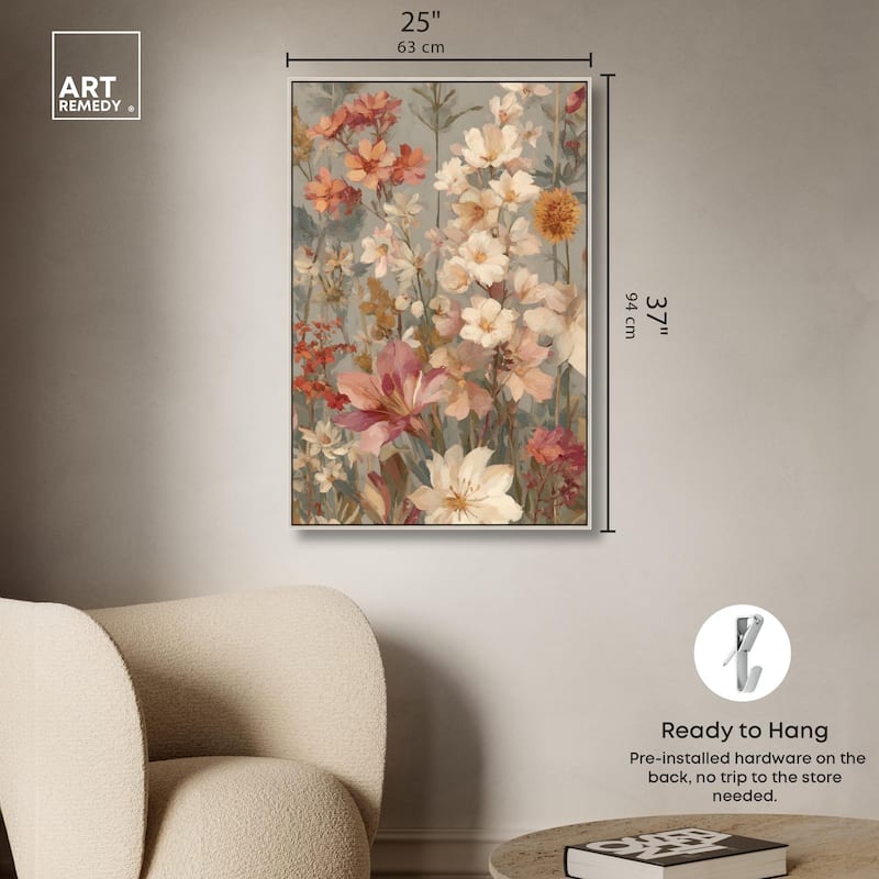 Soft Cream Wilds Canvas by Art Remedy