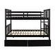 preview thumbnail 8 of 7, Espresso Full over Full Bunk Bed with 2 Drawers and Ladder, Maximize Your Space with this Versatile and Safe, for Any Bedroom
