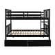 preview thumbnail 8 of 10, Full over Full Bunk Bed with 2 Drawers and Ladder for Bedroom