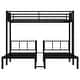 preview thumbnail 5 of 22, Twin Over Twin & Twin Bunk Beds for 3, Metal Triple Bunk Bed Twin XL Over Twin