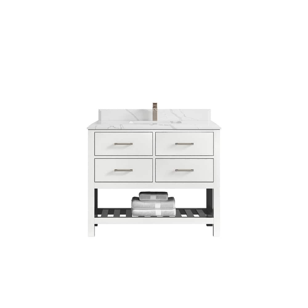 Willow Collections 42 in. W x 22 in. D Parker Single Sink Bathroom Vanity with Countertop