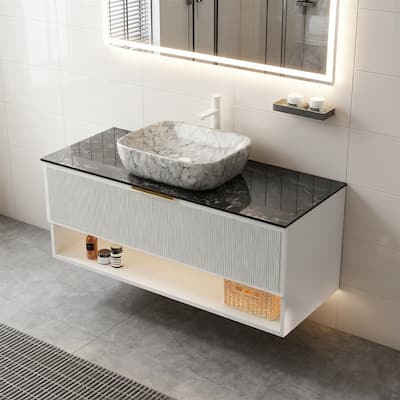 Floating Vanity Set with Smart Sensor Light