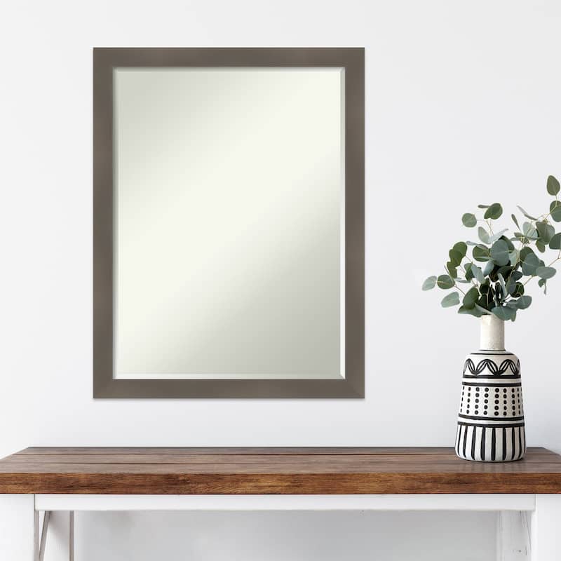 Edwin Half-Inch-Bevel Wood Framed Wall Mirror - Glass Size 18x24