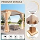 preview thumbnail 145 of 188, EROMMY Outdoor Louvered Pergola Gazebo with Adjustable Aluminum Rainproof Roof