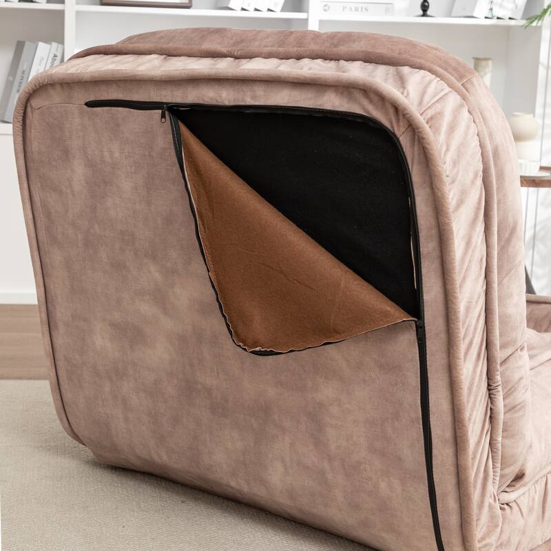 Upholstered Human & Pet Bed with 5 Adjustable Positions, Massage Pillow & 2 Soft Pillows, Brown